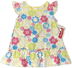 Fisher Price Vintage Baby 3-6 Months Girls Floral Dress