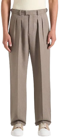 Pierre Men's Relaxed Fit Pleated Trousers
