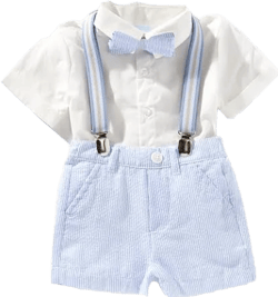 Edgehill Collection Baby Boys Shorts and Suspender Set