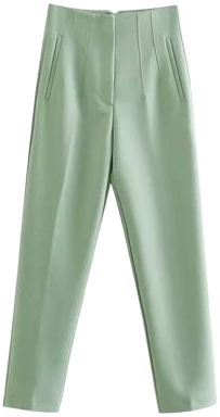 Women's Business Casual High-Waisted Pull-On Stretch Dress Pants