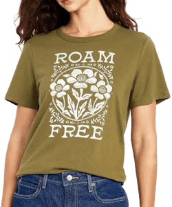 Old Navy Women's Everywear Crew-Neck Graphic T-Shirt