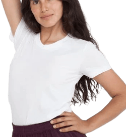 Los Angeles Apparel Women's Cotton-Poly Short Sleeve T-Shirt