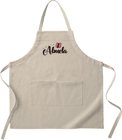 CafePress Abuela Light Kitchen Apron with Pockets, Grilling Apron, Baking Apron Khaki