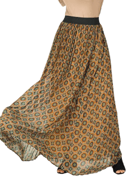 Moroccan Print Maxi Skirt
