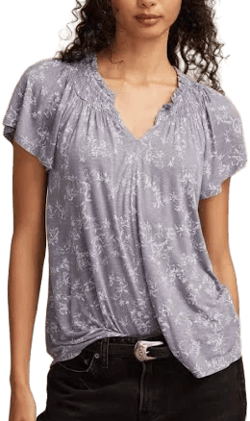 Lucky Brand Women's Sandwash Notch Top
