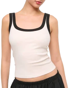 Abercrombie & Fitch Women's Vintage-Style Rib Tuckable Scoopneck Tank