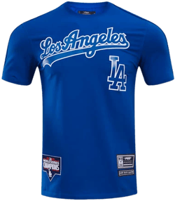 Pro Standard Men's Los Angeles Dodgers Logo Pro Team Tape T-shirt