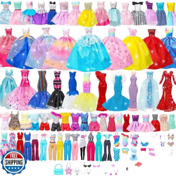 Style Shine 70 Pcs Doll Clothes And Accessories,4 Wedding Gowns 2