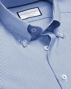 Charles Tyrwhitt Men's Cotton Oxford Stripe Dress Shirt