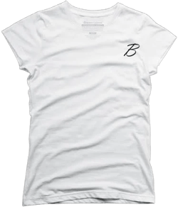 Design By Humans Blank Clothing logo White Graphic T-Shirt