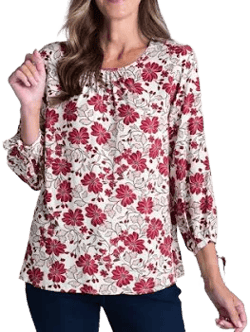 Floral Printed Long Sleeve Blouse