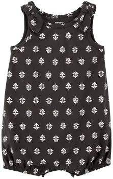 Carter's Baby Girl Floral Print Cotton Romper