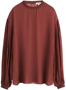 Cos Women's Sheer Balloon-Sleeve Blouse