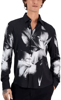 Hugo Boss Men's Ermo Slim-Fit Floral Check Button-Down Shirt