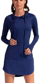 BloqUV Women's UPF 50+ Sun Protection Hoodie Dress