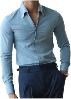 Young Men's Italian-style Collar Shirt