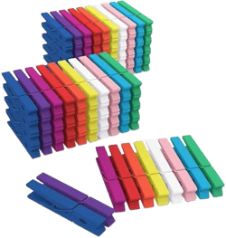 100pcs Colored Wooden Clothes Pins