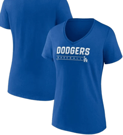 Fanatics Women's Los Angeles Dodgers Team Wordmark V-Neck T-Shirt