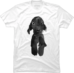 Design By Humans cute dog White Graphic T-Shirt