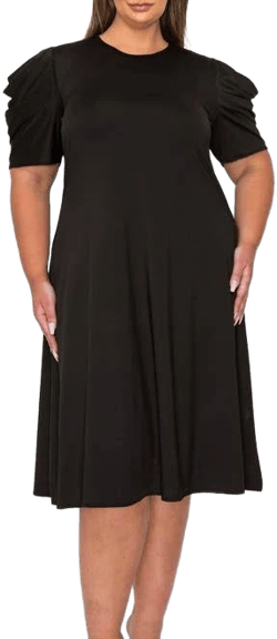 L I V D Women's Aleyna Puff Sleeve A-Line Dress