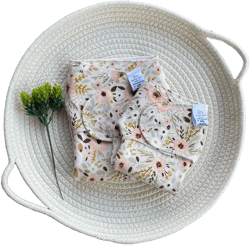 Vintage Floral Bamboo Organic Stretchy Preflat | Newborn Preflat | One Size Preflat | Preflat Cloth Diaper | Bamboo Organic Cotton Diaper