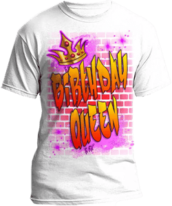 Personalized Airbrush Painted Graffiti Brick T-Shirt