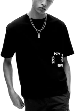 H&M Men's Loose Fit Printed T-Shirt