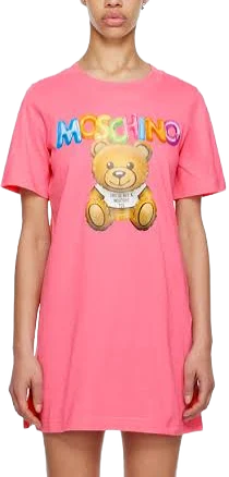 Moschino Pink Inflatable Teddy Bear Minidress