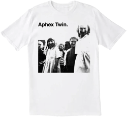 Men's Oversized Aphex Twin Cotton Print T-Shirt
