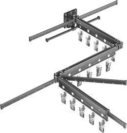 Clothes Drying Rack,2025 New Upgraded Laundry Drying Rack, Sturdy Clothes Drying Rack Wall Mounted,with Additional 4 Branches and 20 Clips,Collapsible,Retractable,Ideal for Patio,Laundry 1