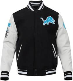 Detroit Lions Old English Rib Wool Varsity Jacket