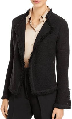 NIC+ZOE Women's Fringe Mix Knit Jacket