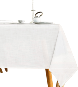 Linen Textured Rectangle Tablecloth, Slubby Lightweight Table Cloth 52 x 70 Inch, Water Resistant Stain Resistant Farmhouse Burlap Table Cover for Kitchen Dining Room White 70" x 52" (Rectangular)