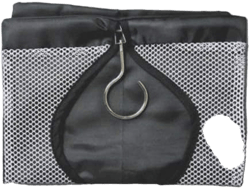 Hanging Clothes Pin Storage Laundry Bar Clothesline- Black Mesh