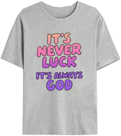 UNISHE Bold Statement Print T Shirts for Fashion Graphic Tees Crew Neck for Daily Outfits Tops Women's