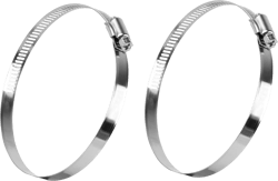 4 Inch Duct Clamp, Stainless Steel Large Hose Clamp Adjustable Diameter 91-114mm Worm Drive Clamp for Plumbing Dryer Vent for Automotive Mechanical Agriculture, 2 Pack