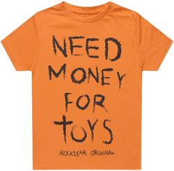 Boys M4Toys Orange/Black Graphic T-Shirt