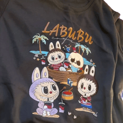 POP MART Labubu Embroidered Acout Shop Tee - New Women | Color: Gray | Size: M