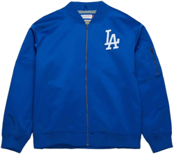 Mitchell & Ness Men's Los Angeles Dodgers Vintage Logo Lightweight Satin Bomber Jacket