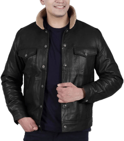 Franchise Club Men's Key Bomber Leather Jacket