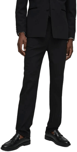 BoohooMAN Men's Straight Fit Tailored Pants