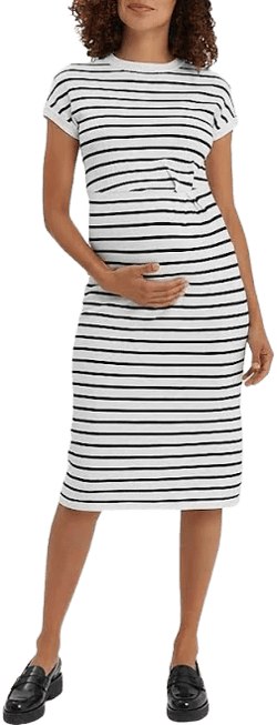 Nom Maternity Lydia Stripe Maternity Dress