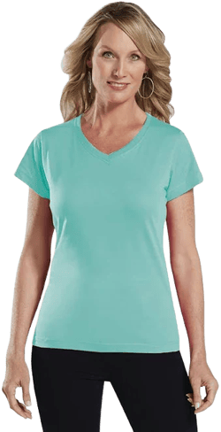 LAT 3507 Women's V-Neck Fine Jersey