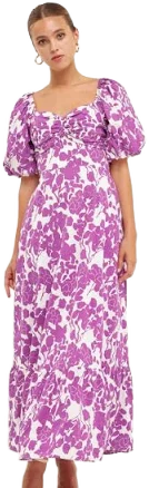 FREE THE ROSES Floral Print Maxi Dress