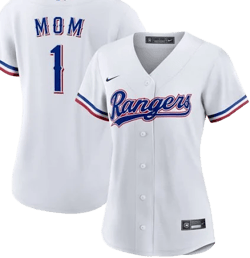 Nike Women's Texas Rangers #1 Mom Home Replica Jersey