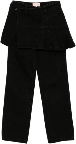 Bapy by A Bathing Ape Women's Layered Cotton Jeans