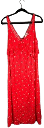 Nomad Women's V Neck Babydoll Floral Midi Dress