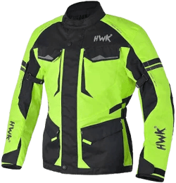 HWK Adventure Touring Motorcycle Jacket for Men, Water Resistant Cordura Textile Biker Jacket for Men, Durable and Stylish Moto Gear with CE Armor
