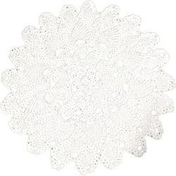 White Handmade Crochet Cotton Table Cloth Lace Doilies Round Lace Tablecloths 20 Inches.