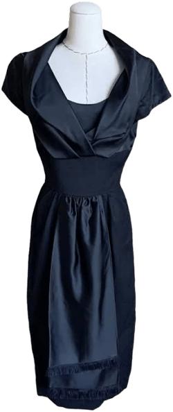 Vintage 50s Seymour Jacobson Satin Wiggle Cocktail Dress